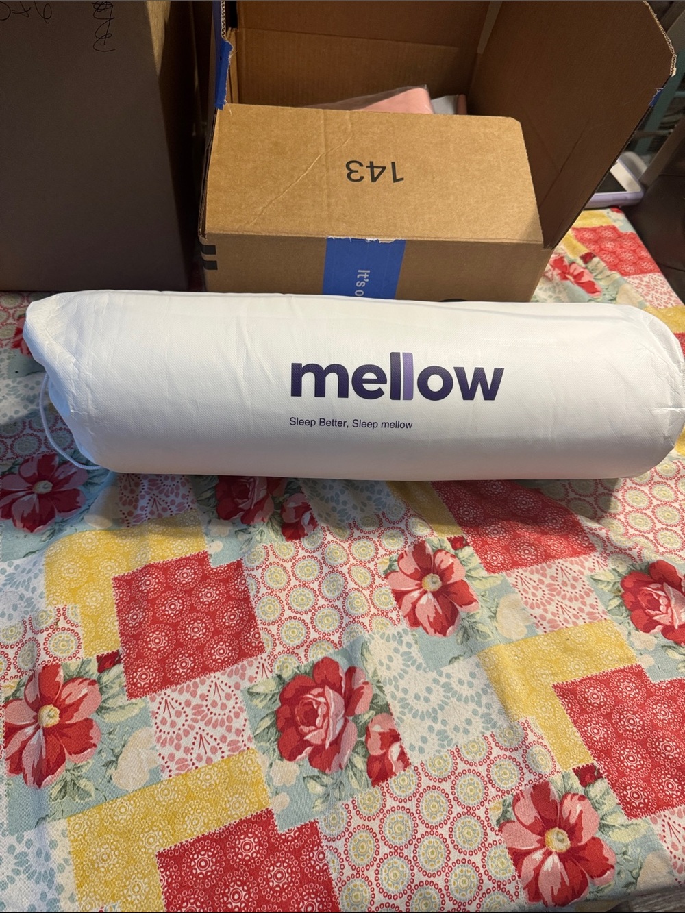 Mellow White Hotel Pillow - Supportive Neck & Lumbar Roll by Mellow